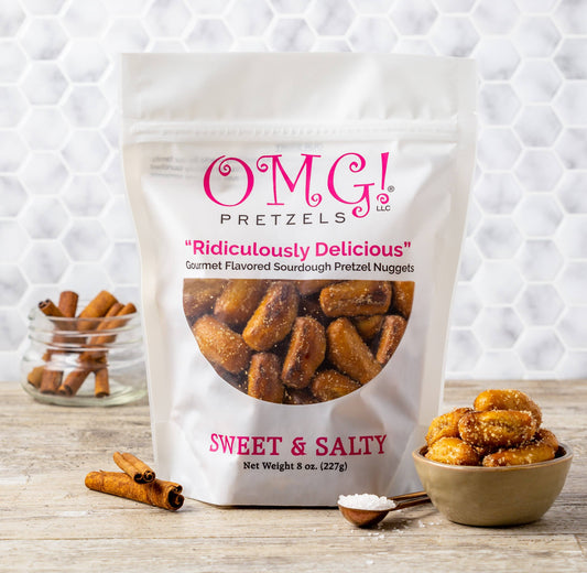 OMG! Pretzels - Sweet & Salty Flavored Sourdough Pretzel Nuggets