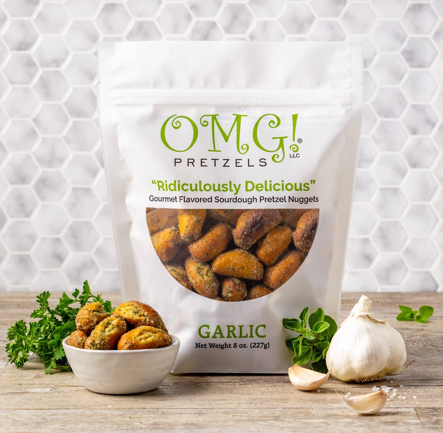 OMG! Pretzels - Garlic Flavored Sourdough Pretzel Nuggets