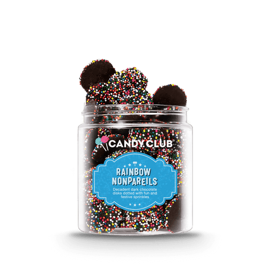 Candy Club - Rainbow Nonpareil Chocolate Candies - ice packaging included