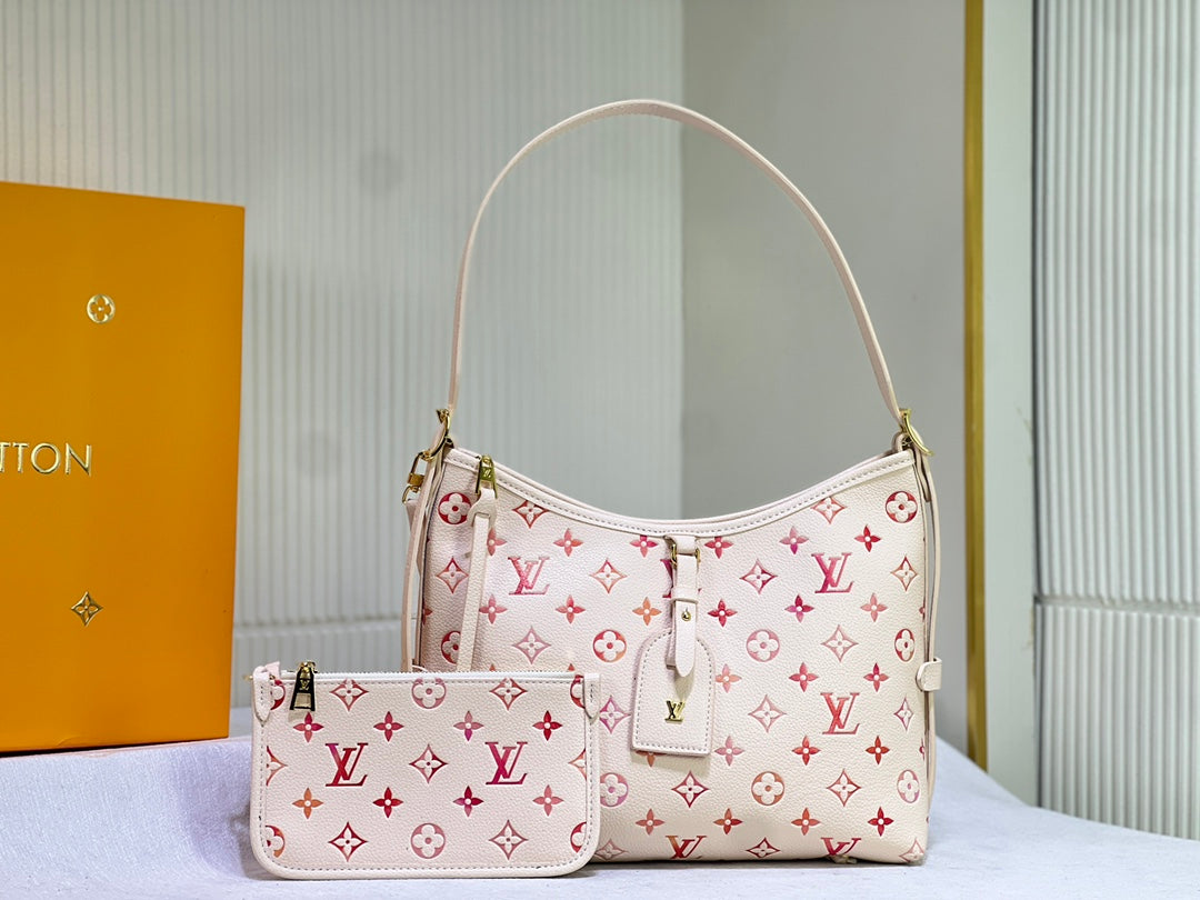 Cream and Pink Purse