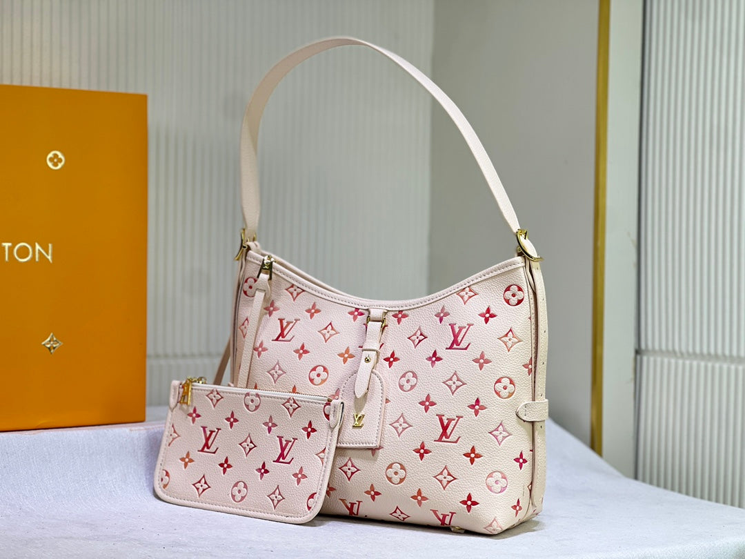 Cream and Pink Purse