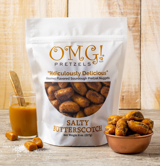 OMG! Pretzels - Salty Butterscotch Flavored Sourdough Pretzel Nuggets