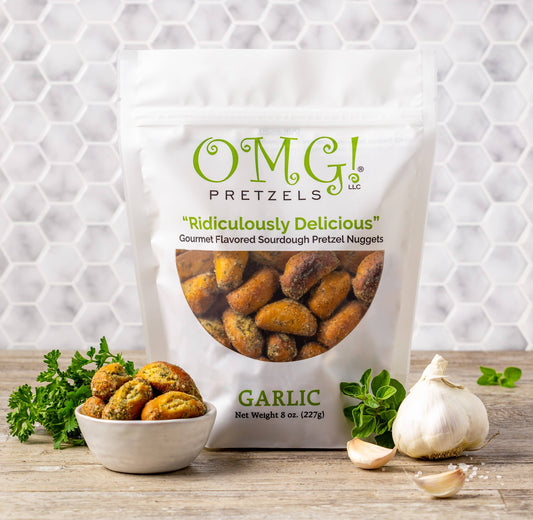 OMG! Pretzels - Garlic Flavored Sourdough Pretzel Nuggets
